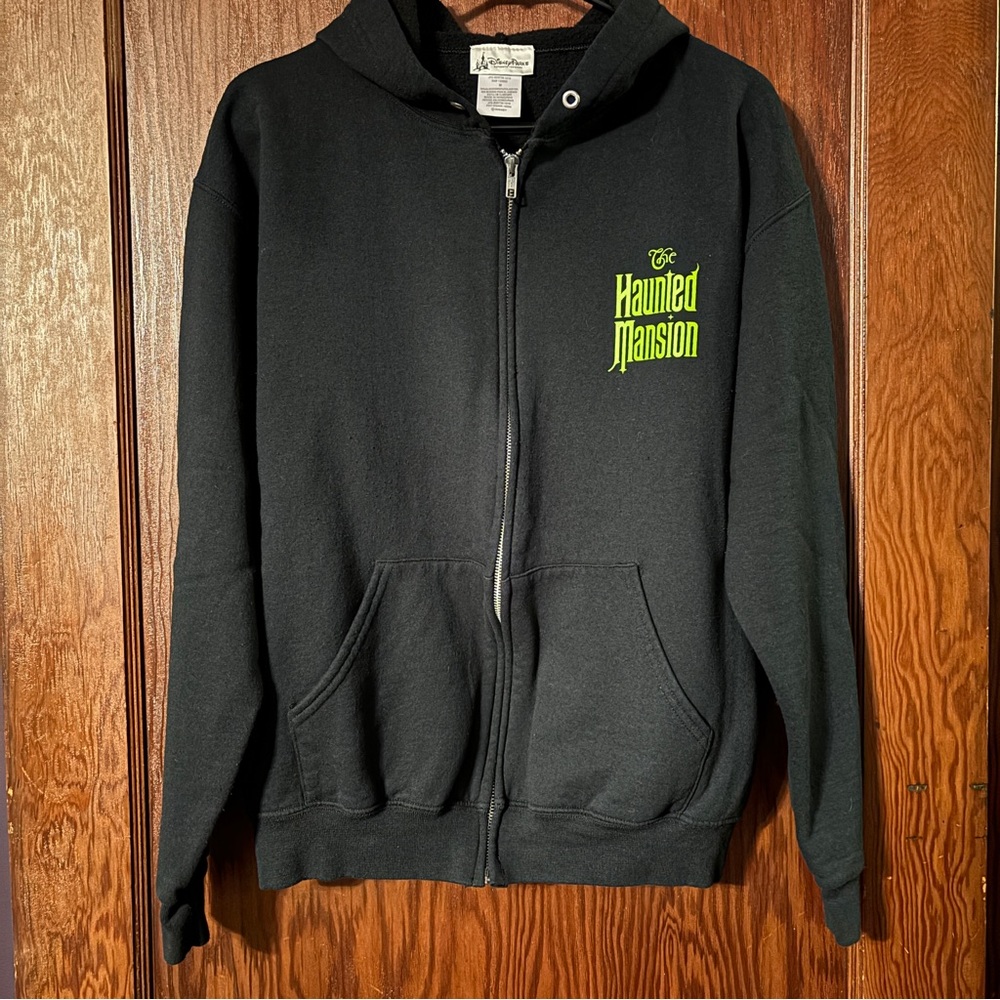 Disney Parks Haunted Mansion Zip Up Hoodie Size M